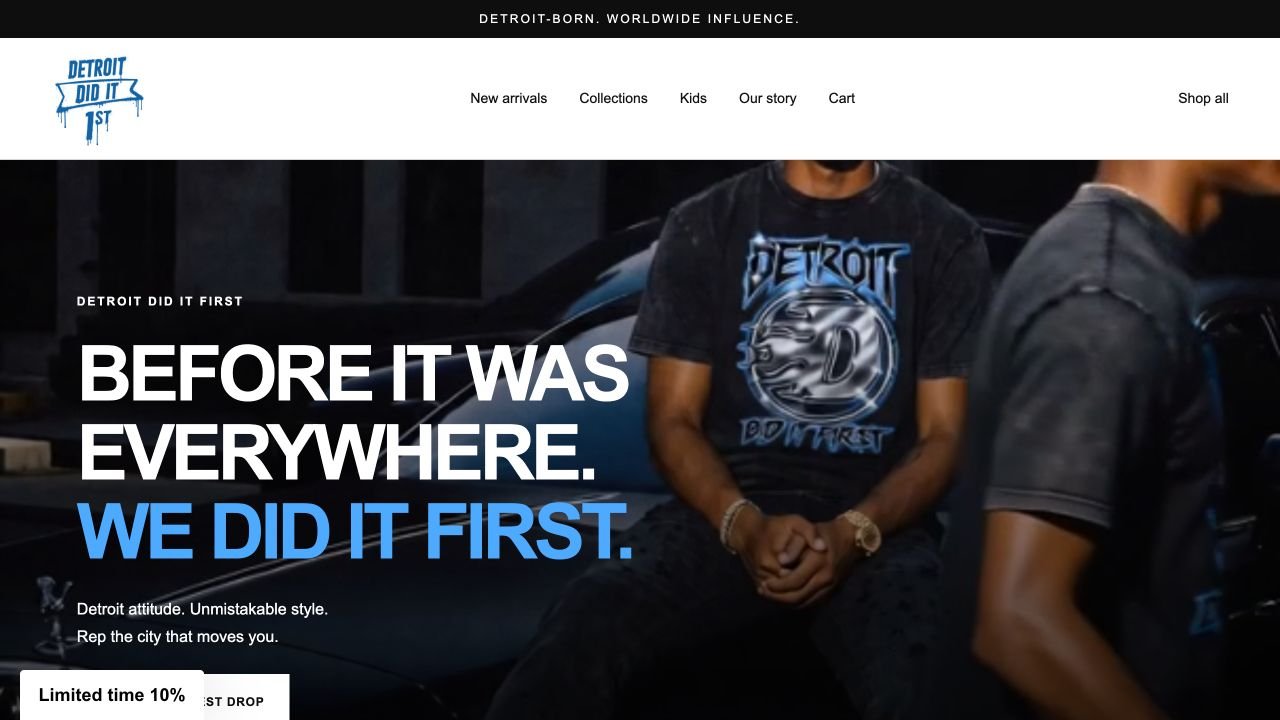 Detroit Did It First online storefront